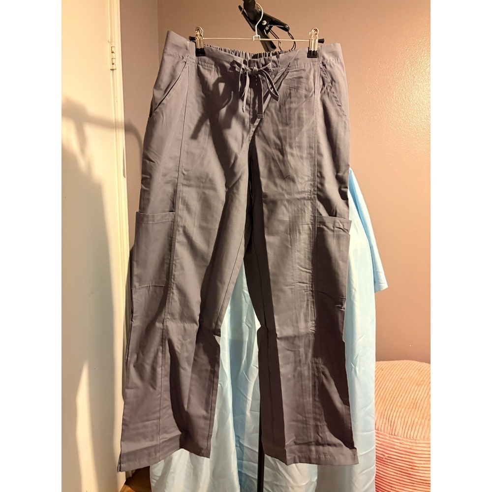Landau Grey Scrub Pants, Draw String Closure, with Pockets Sz S‎